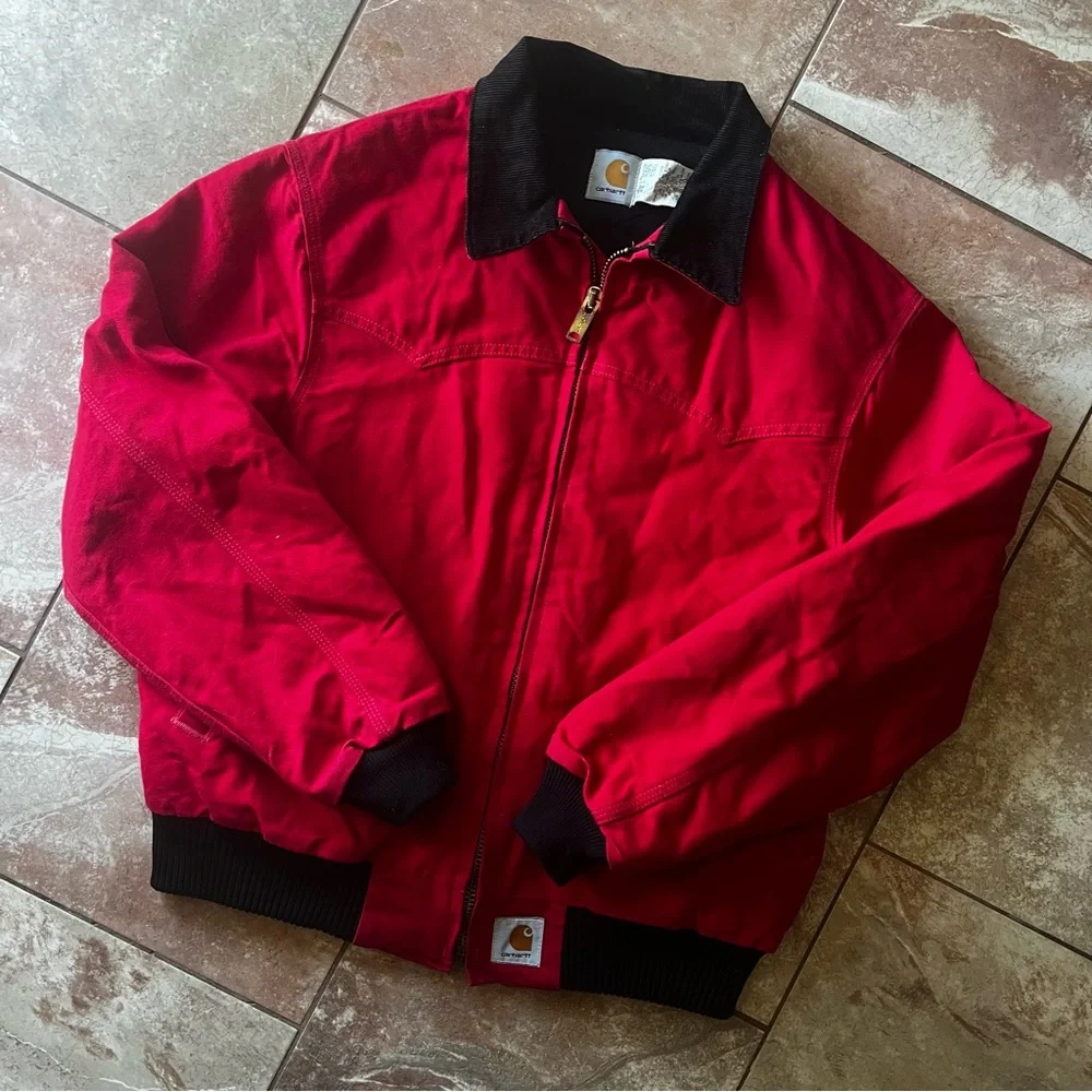 Carhartt Men's Vintage Red 1997 Santa Fe Jacket Insulated Lined Size Large - Picture 2 of 6